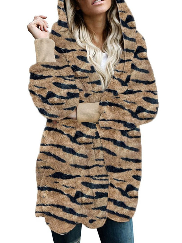 Women's Cozy Hooded Cardigan in Various Colors and Large Sizes