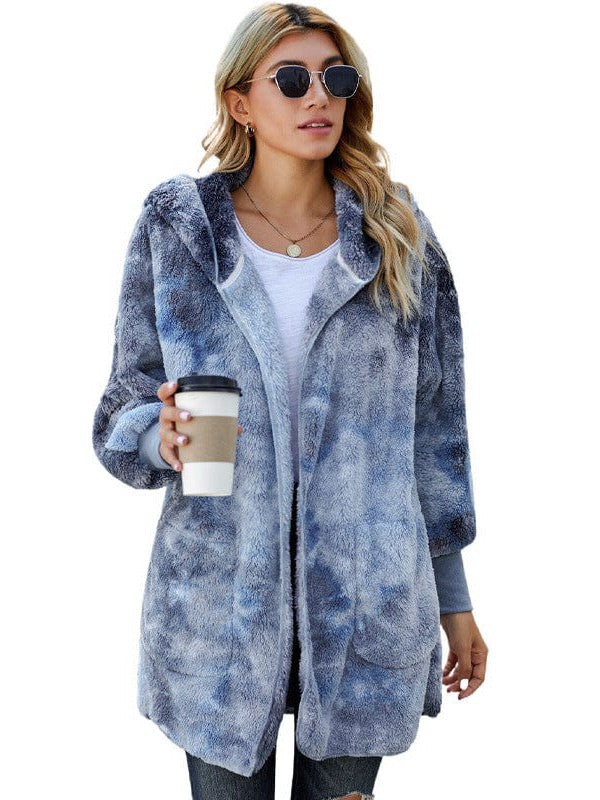 Women's Cozy Hooded Cardigan in Various Colors and Large Sizes
