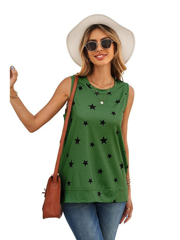 Sleeveless Vest with Contrasting Stitching for Women, Simple and Stylish