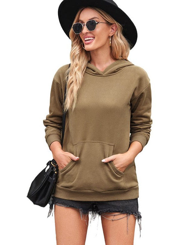 Comfy Loose Fit Women's Hoodie with Pockets in Various Colors and Sizes
