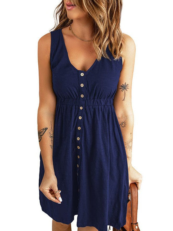 Off-Shoulder Sleeveless A-line Short Skirt in Various Colors