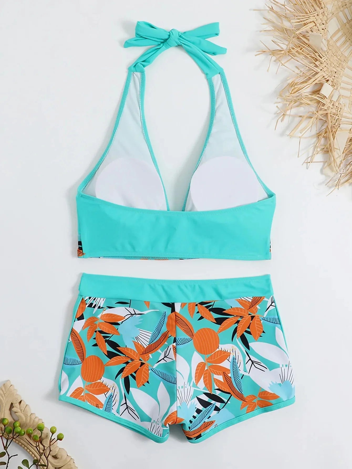 New Women's Bikini Sexy Split High Waist Swimsuit Lace Printed Solid Color Swimwear Women Bathing Suit