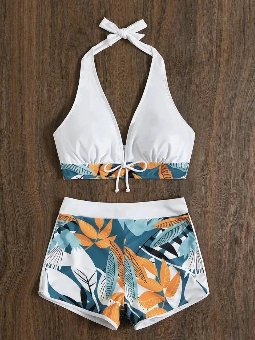 New Women's Bikini Sexy Split High Waist Swimsuit Lace Printed Solid Color Swimwear Women Bathing Suit