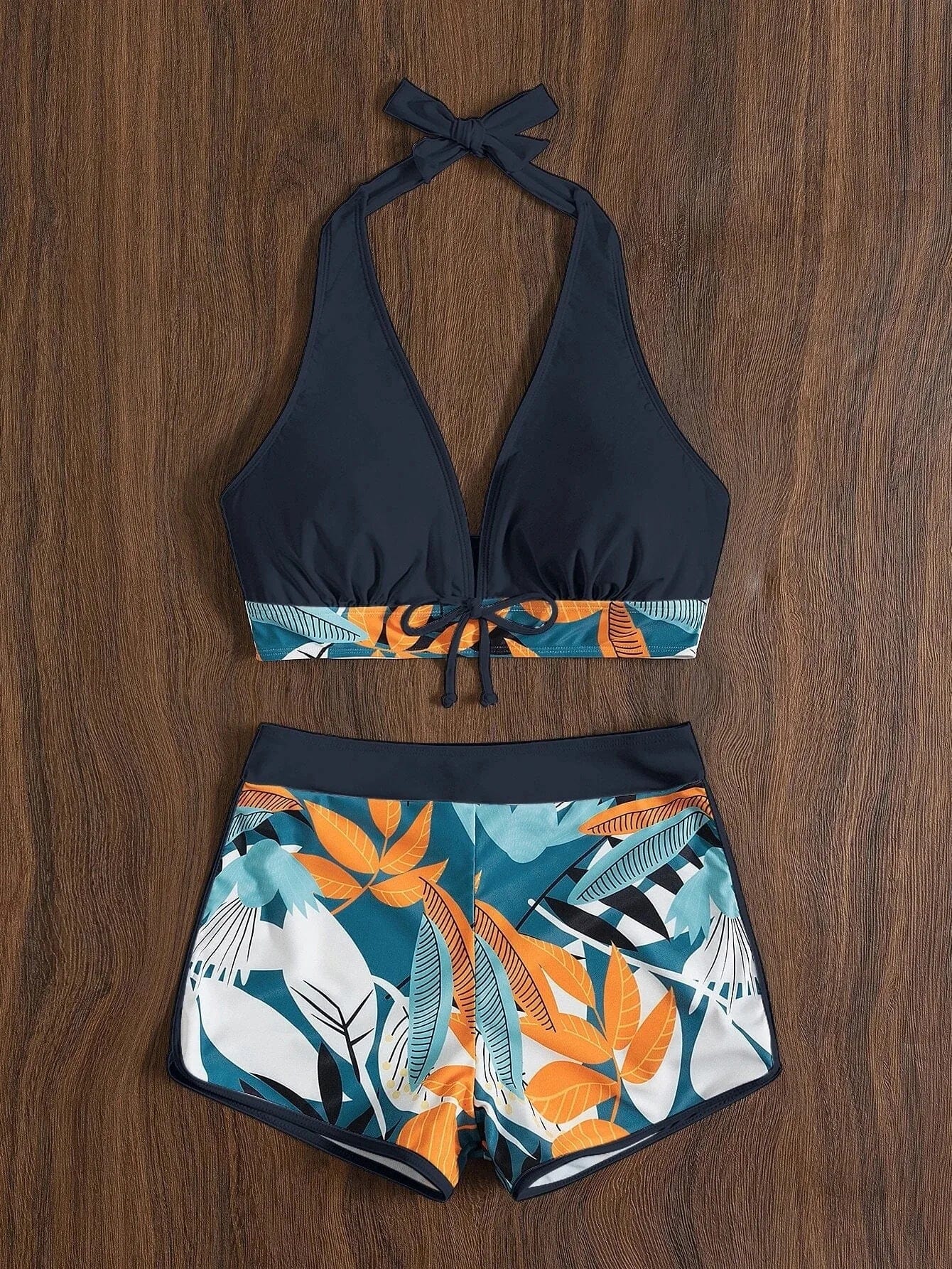 New Women's Bikini Sexy Split High Waist Swimsuit Lace Printed Solid Color Swimwear Women Bathing Suit