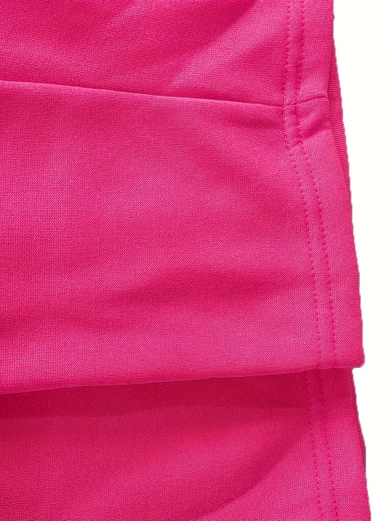 Casual Elastic Waist Pants with Pockets, Women's Relax Fit Trousers