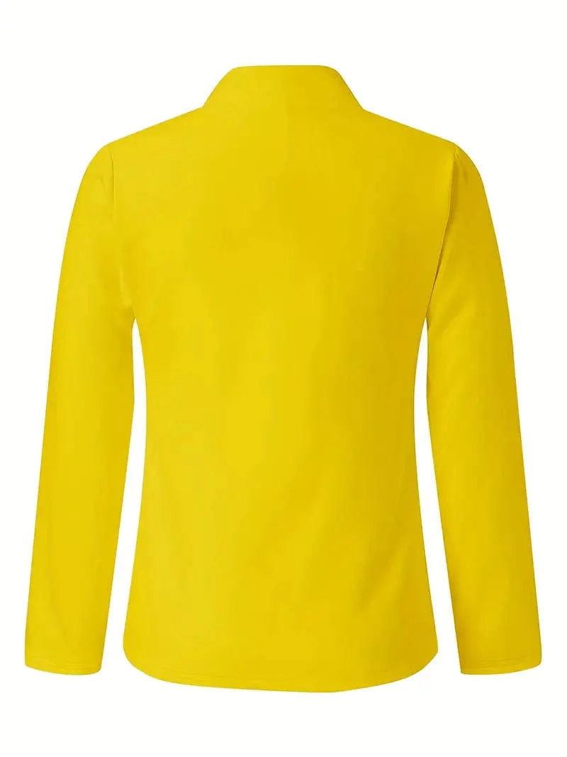 Sophisticated Long Sleeve Slim Fit Blazer for Women's Work Attire