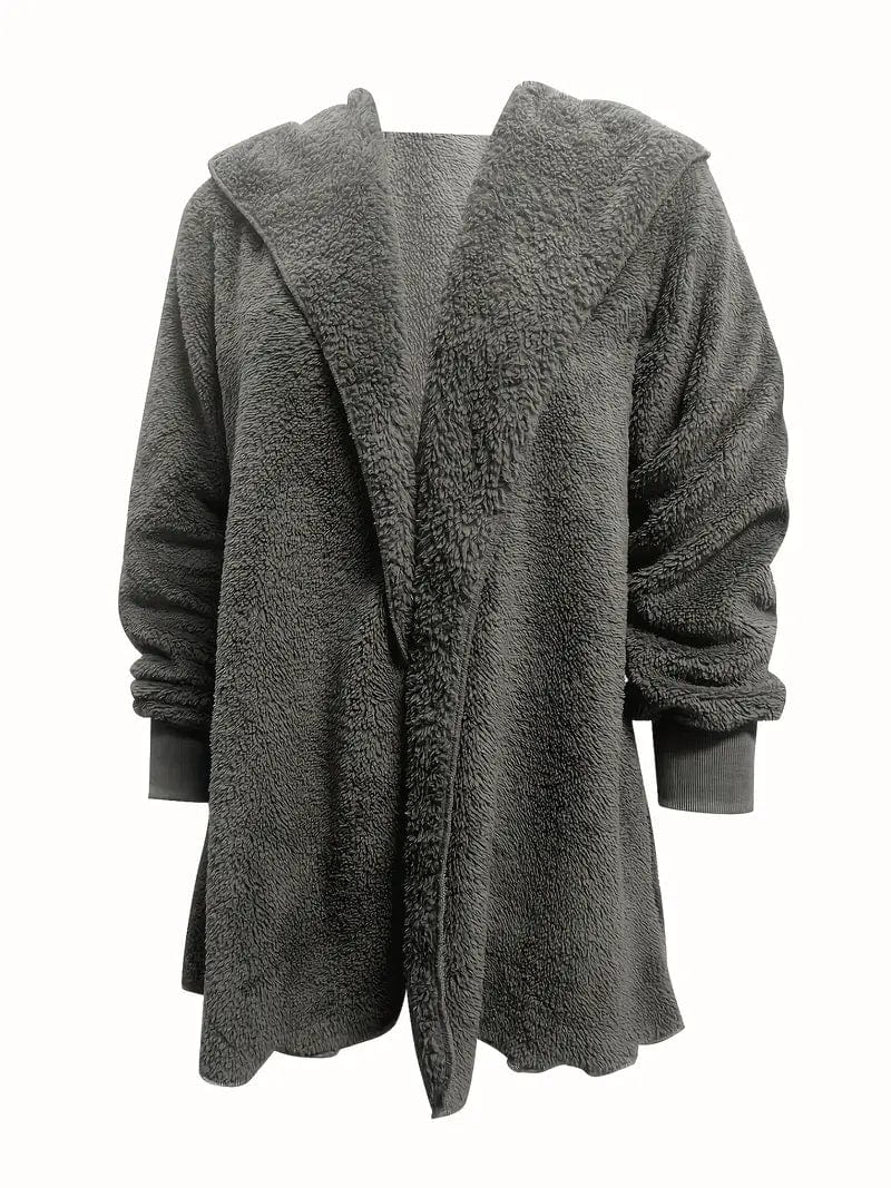 Cozy Hooded Teddy Coat for Fall & Winter, Women's Outerwear