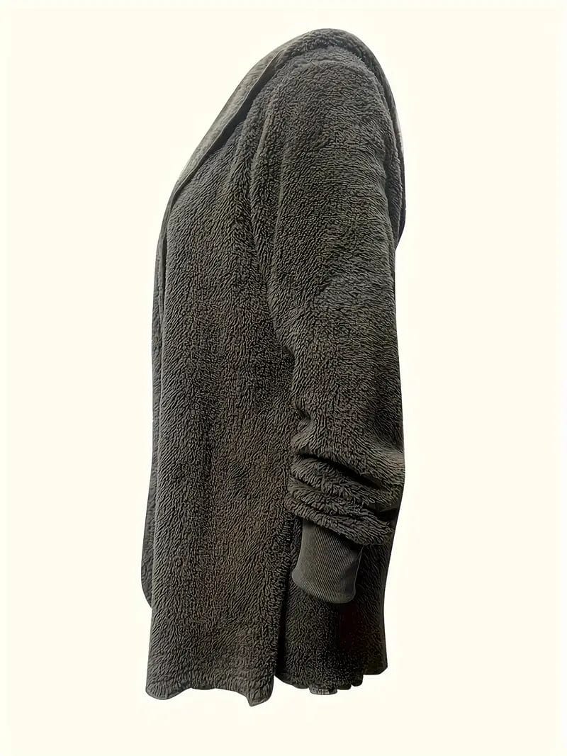 Cozy Hooded Teddy Coat for Fall & Winter, Women's Outerwear