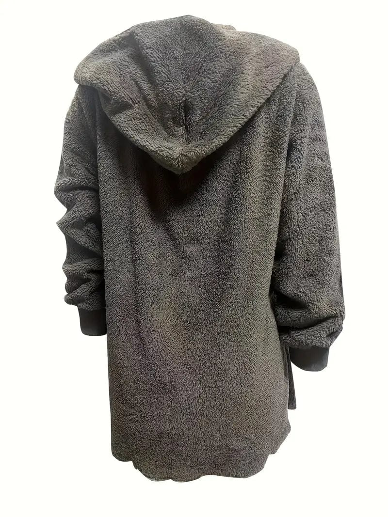 Cozy Hooded Teddy Coat for Fall & Winter, Women's Outerwear
