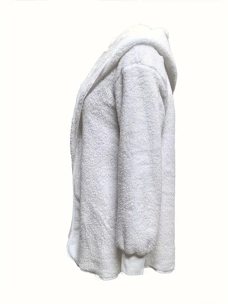 Cozy Hooded Teddy Coat for Fall & Winter, Women's Outerwear