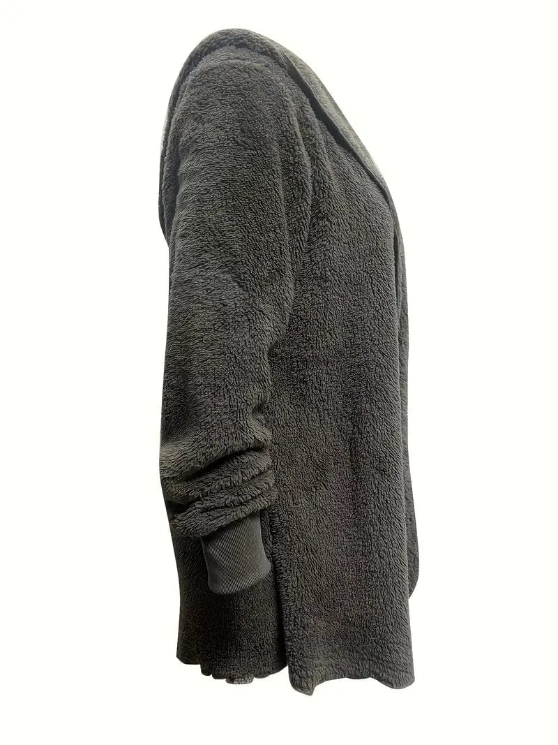 Cozy Hooded Teddy Coat for Fall & Winter, Women's Outerwear
