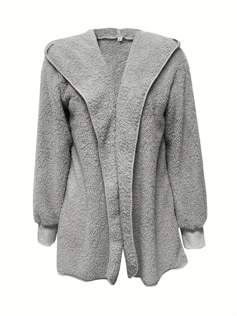 Cozy Hooded Teddy Coat for Fall & Winter, Women's Outerwear