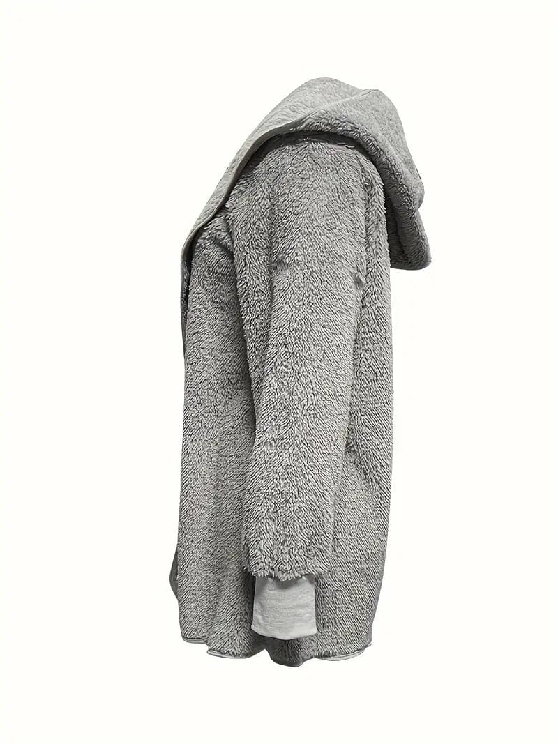 Cozy Hooded Teddy Coat for Fall & Winter, Women's Outerwear