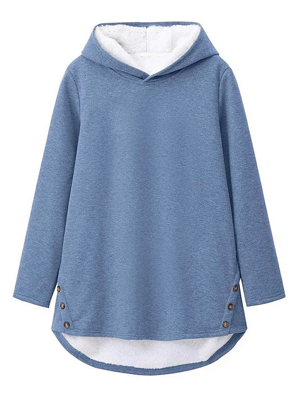 Cozy Women's Fleece-Lined Hoodie Sweatshirt with Fun Graphic Print