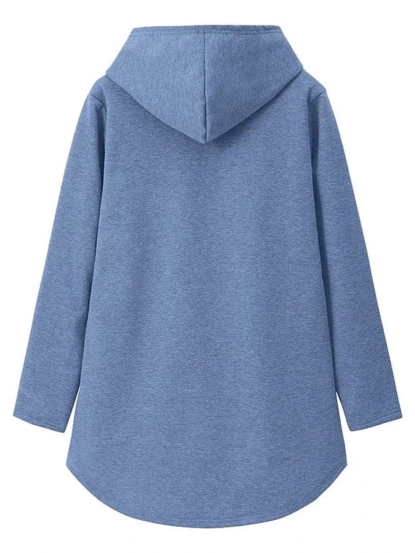 Cozy Women's Fleece-Lined Hoodie Sweatshirt with Fun Graphic Print