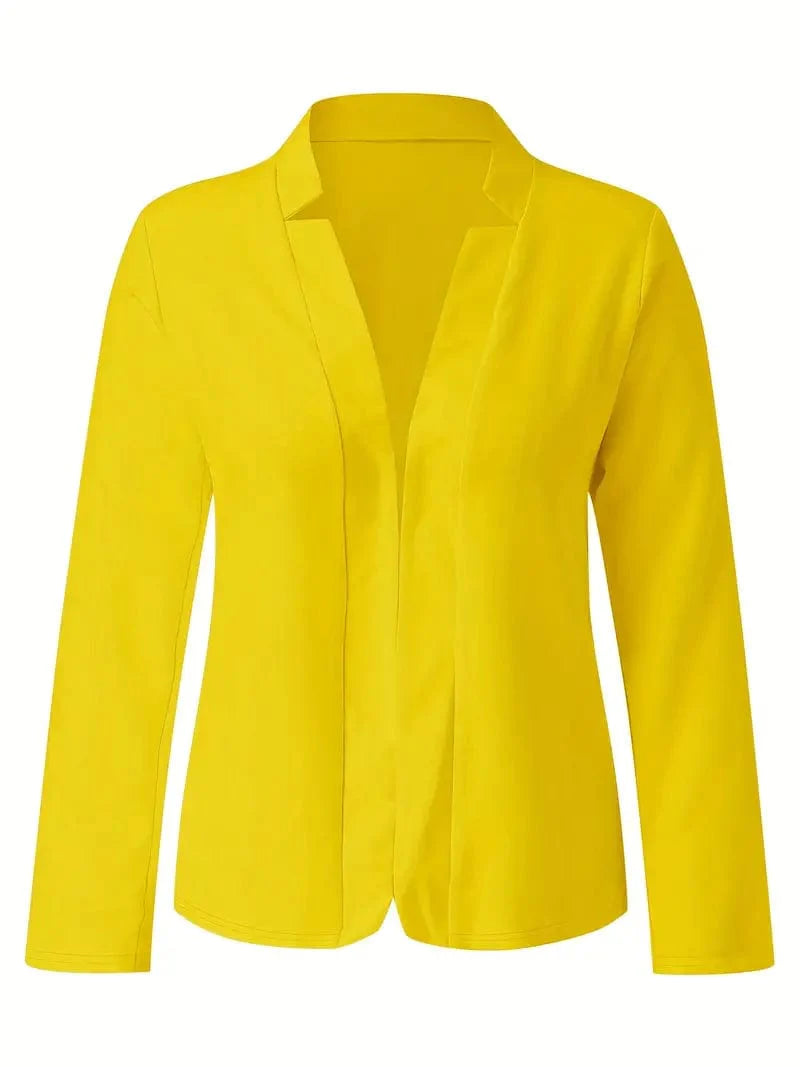 Sophisticated Long Sleeve Slim Fit Blazer for Women's Work Attire