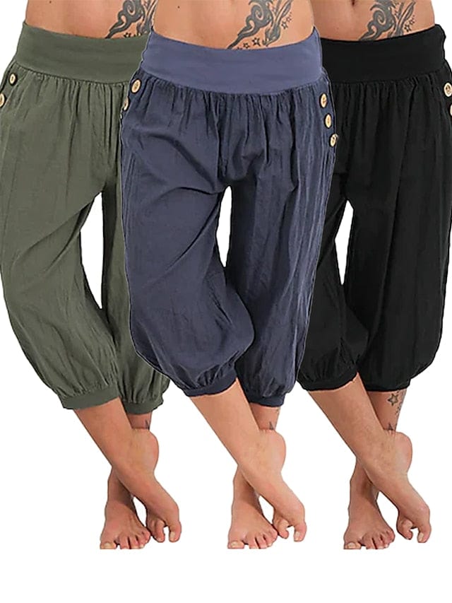 Yoga Pants with Side Pockets and Boho Style for Women