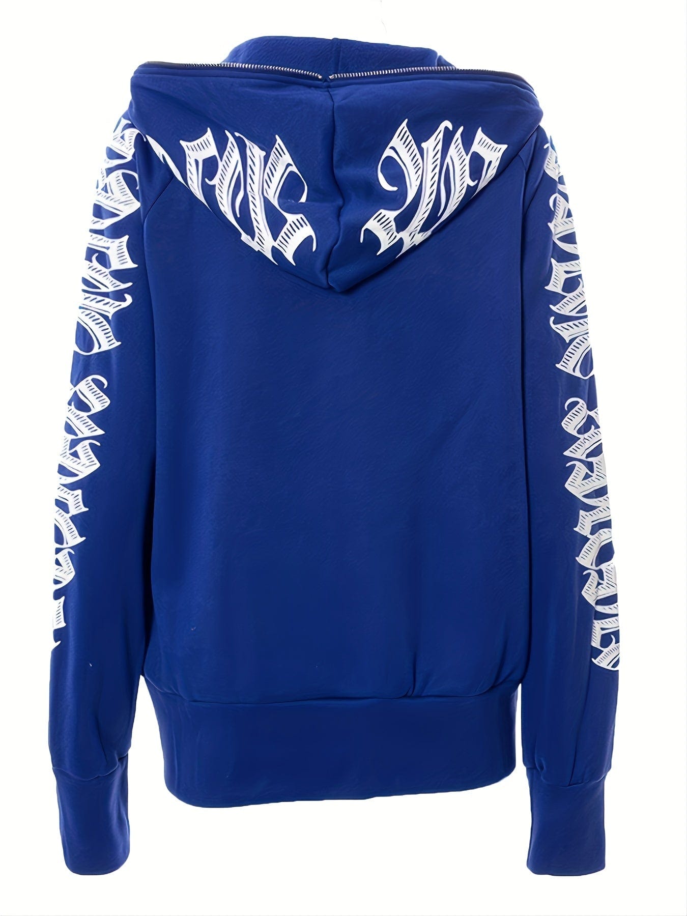 Y2K Style Letter Graphic Zip Up Long Sleeve Sports Hoodie