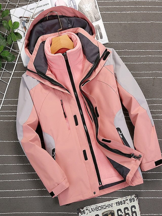 3-in-1 Women's Ski and Hiking Jacket for Winter Outdoor Adventures