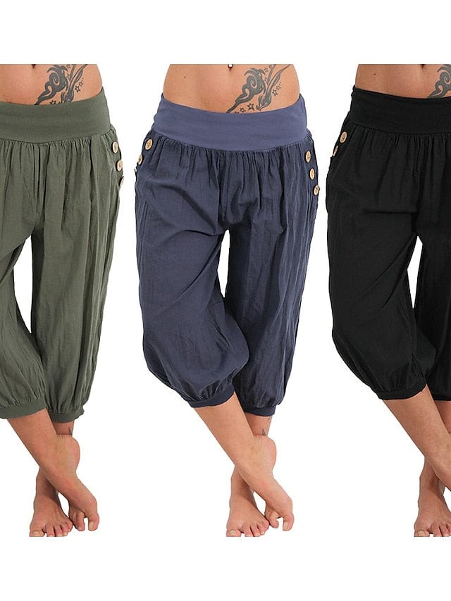 Yoga Pants with Side Pockets and Boho Style for Women
