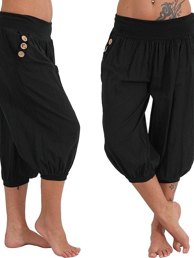 Yoga Pants with Side Pockets and Boho Style for Women