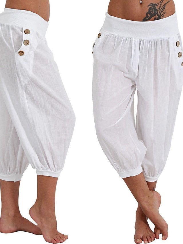 Yoga Pants with Side Pockets and Boho Style for Women