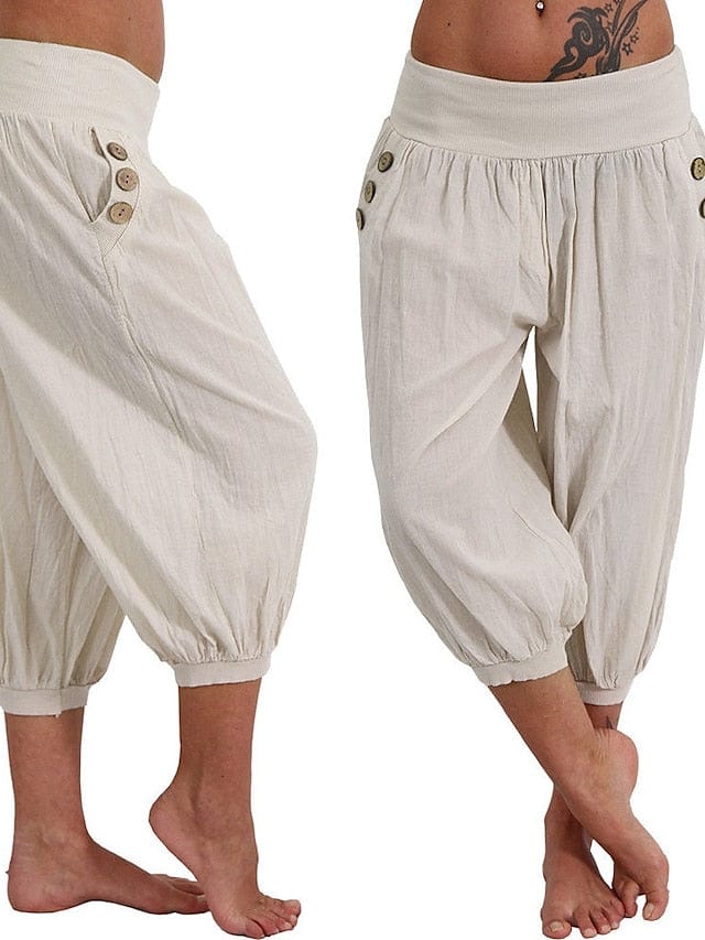 Yoga Pants with Side Pockets and Boho Style for Women