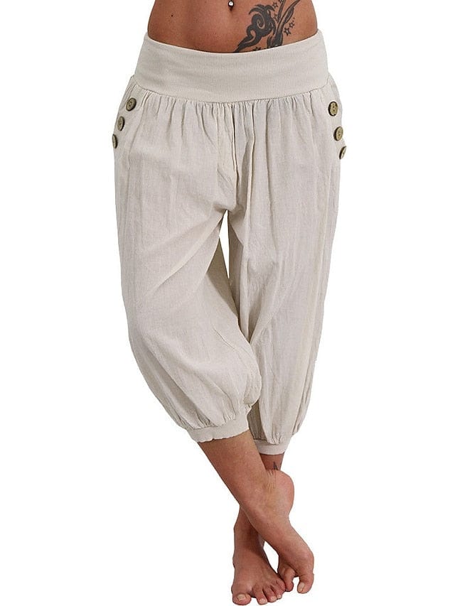 Yoga Pants with Side Pockets and Boho Style for Women