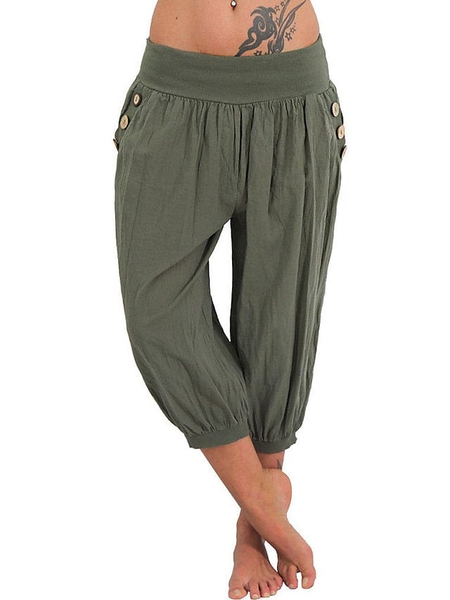 Yoga Pants with Side Pockets and Boho Style for Women