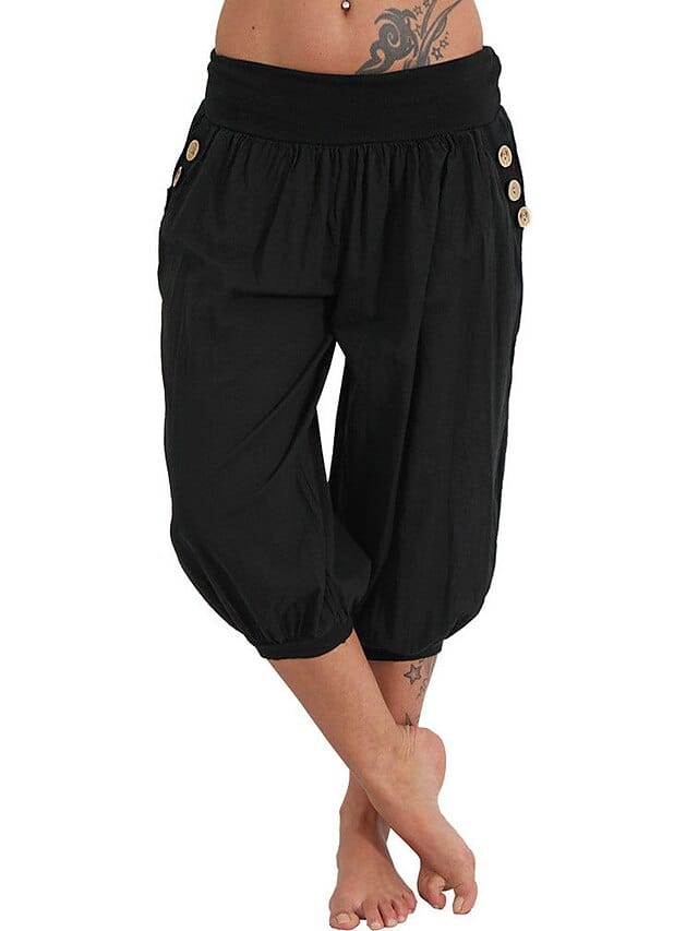 Yoga Pants with Side Pockets and Boho Style for Women