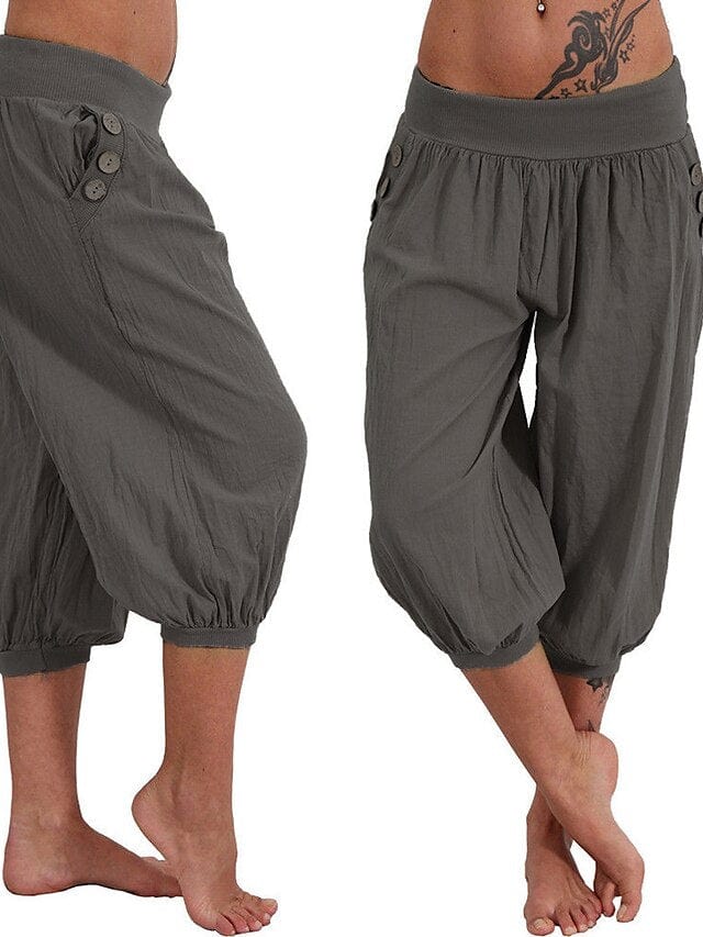 Yoga Pants with Side Pockets and Boho Style for Women