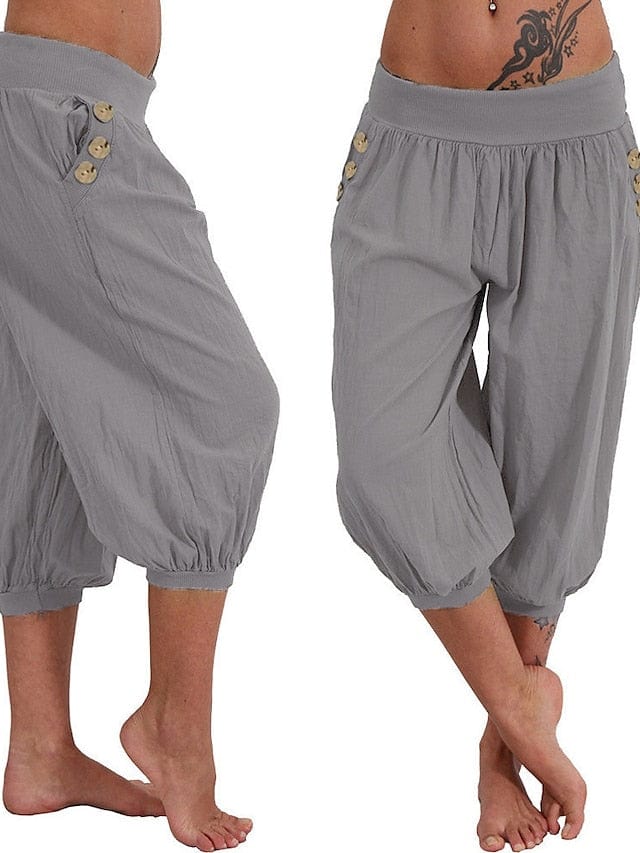 Yoga Pants with Side Pockets and Boho Style for Women