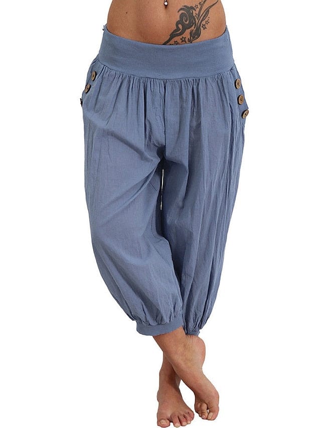 Yoga Pants with Side Pockets and Boho Style for Women