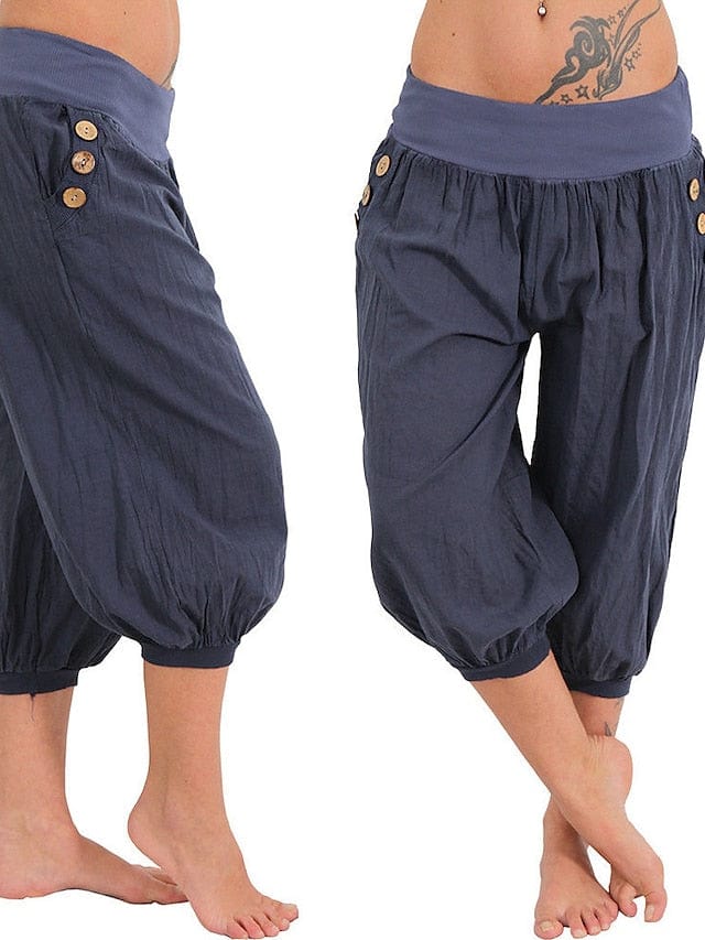 Yoga Pants with Side Pockets and Boho Style for Women