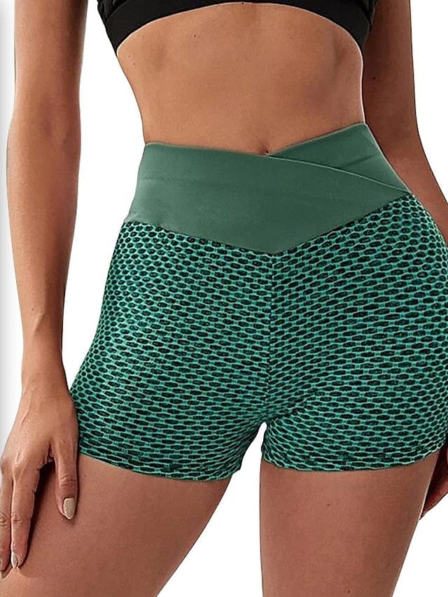 Yoga Fitness Shorts with Criss Cross Butt Lift and Squat-Proof Design for Women