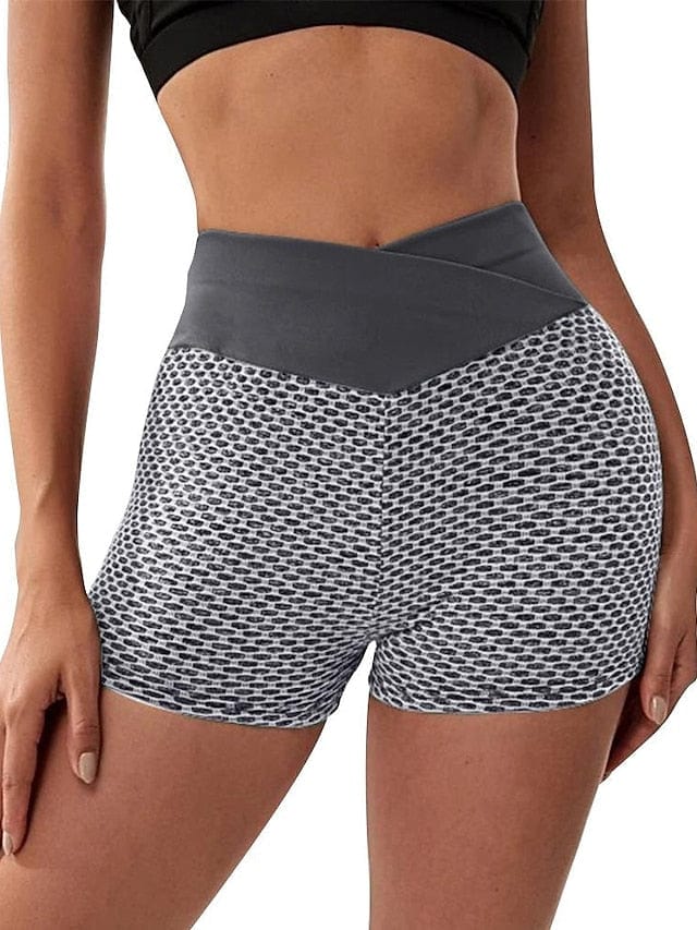 Yoga Fitness Shorts with Criss Cross Butt Lift and Squat-Proof Design for Women