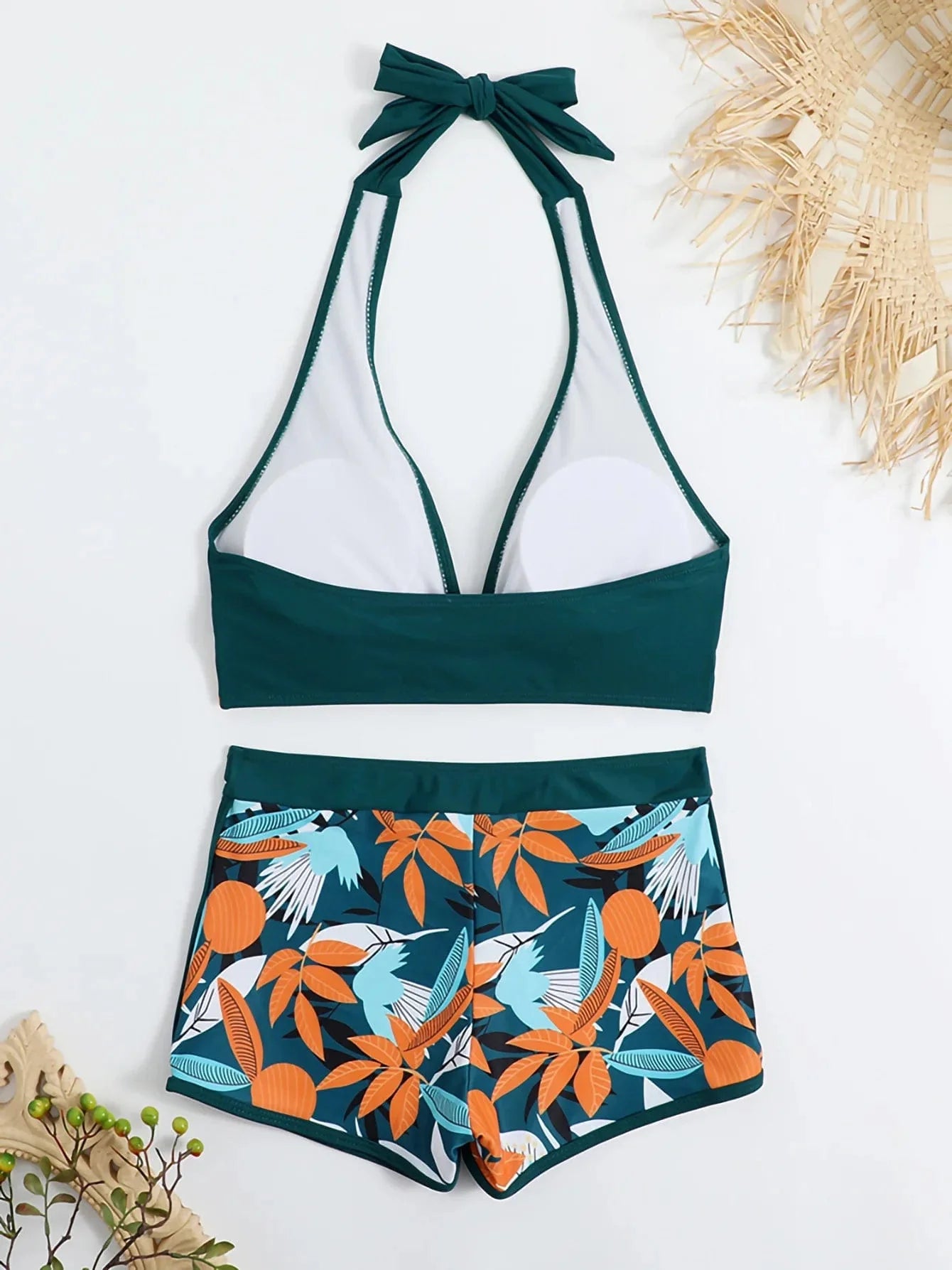 New Women's Bikini Sexy Split High Waist Swimsuit Lace Printed Solid Color Swimwear Women Bathing Suit