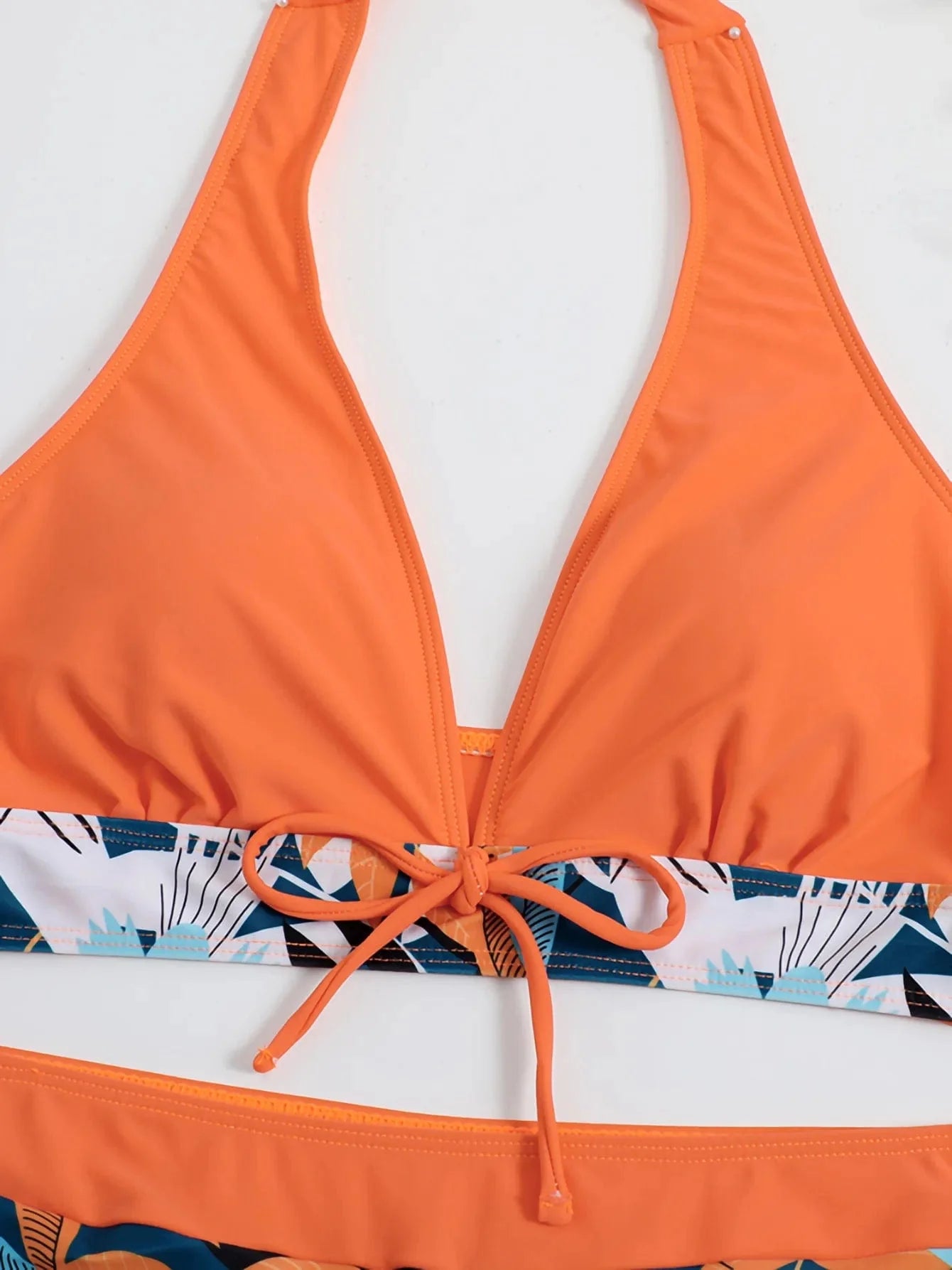 New Women's Bikini Sexy Split High Waist Swimsuit Lace Printed Solid Color Swimwear Women Bathing Suit
