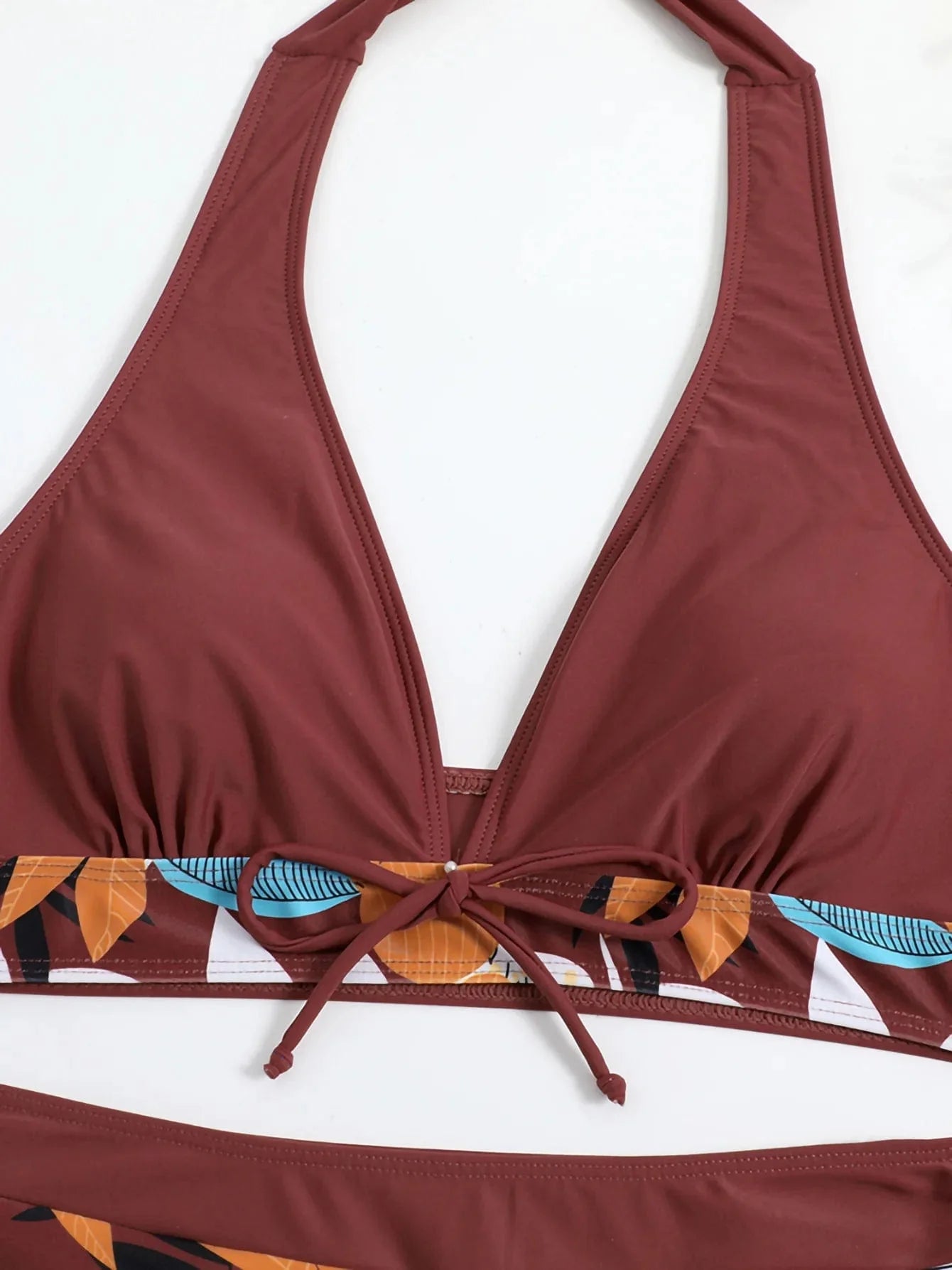 New Women's Bikini Sexy Split High Waist Swimsuit Lace Printed Solid Color Swimwear Women Bathing Suit