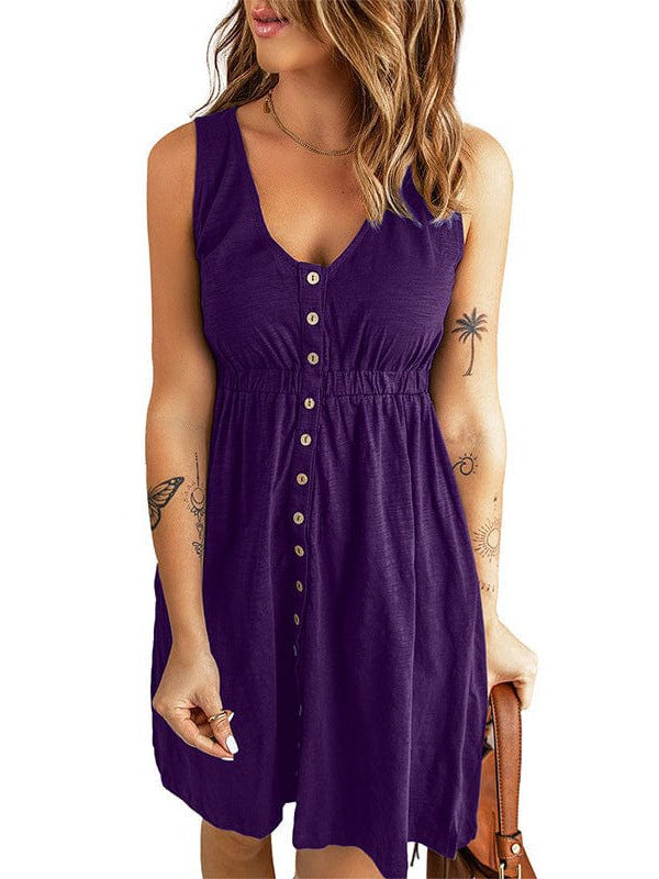 Off-Shoulder Sleeveless A-line Short Skirt in Various Colors