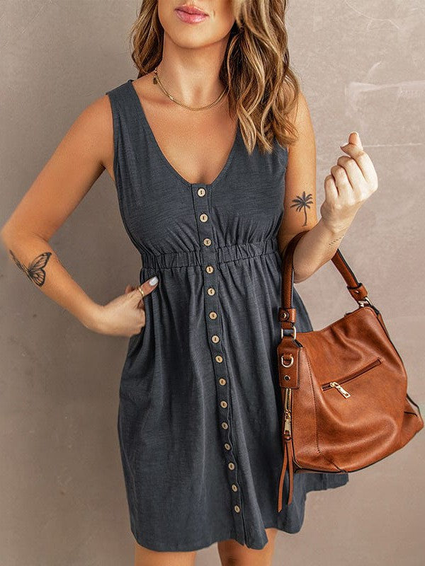 Off-Shoulder Sleeveless A-line Short Skirt in Various Colors
