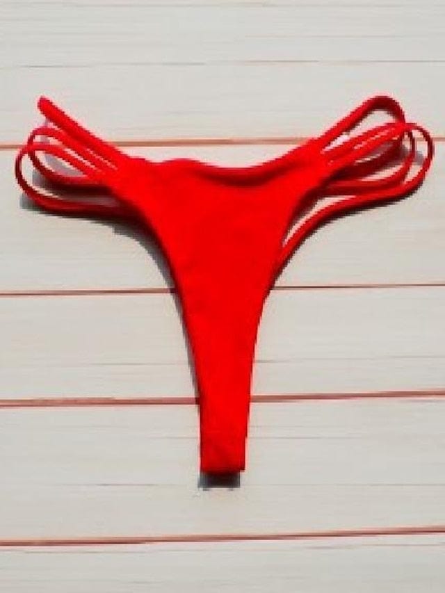 Yellow V-Wire Neckline Bikini Bottom