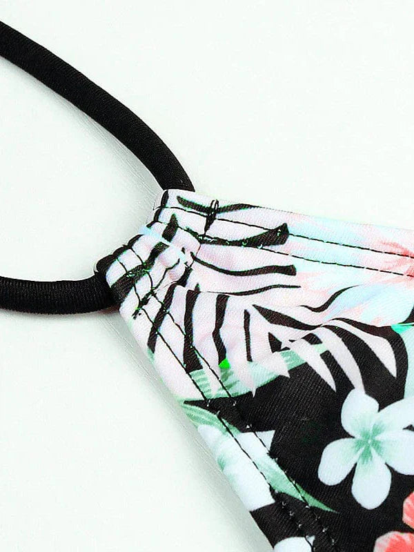 Stylish Backless Leopard Print Bikini Set for Women
