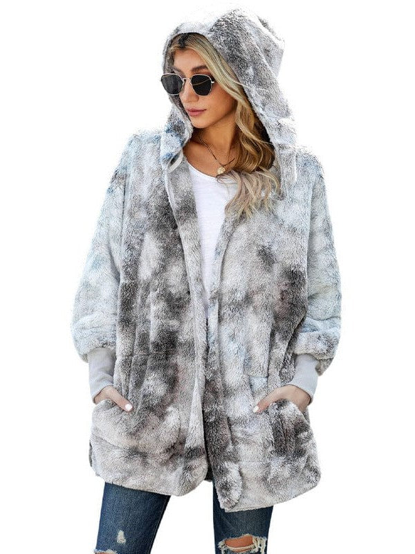 Women's Cozy Hooded Cardigan in Various Colors and Large Sizes