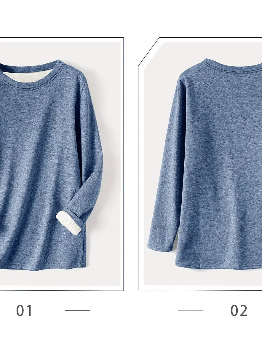 Women's Cozy Sherpa Fleece Lined Letter Sweatshirt Pullover