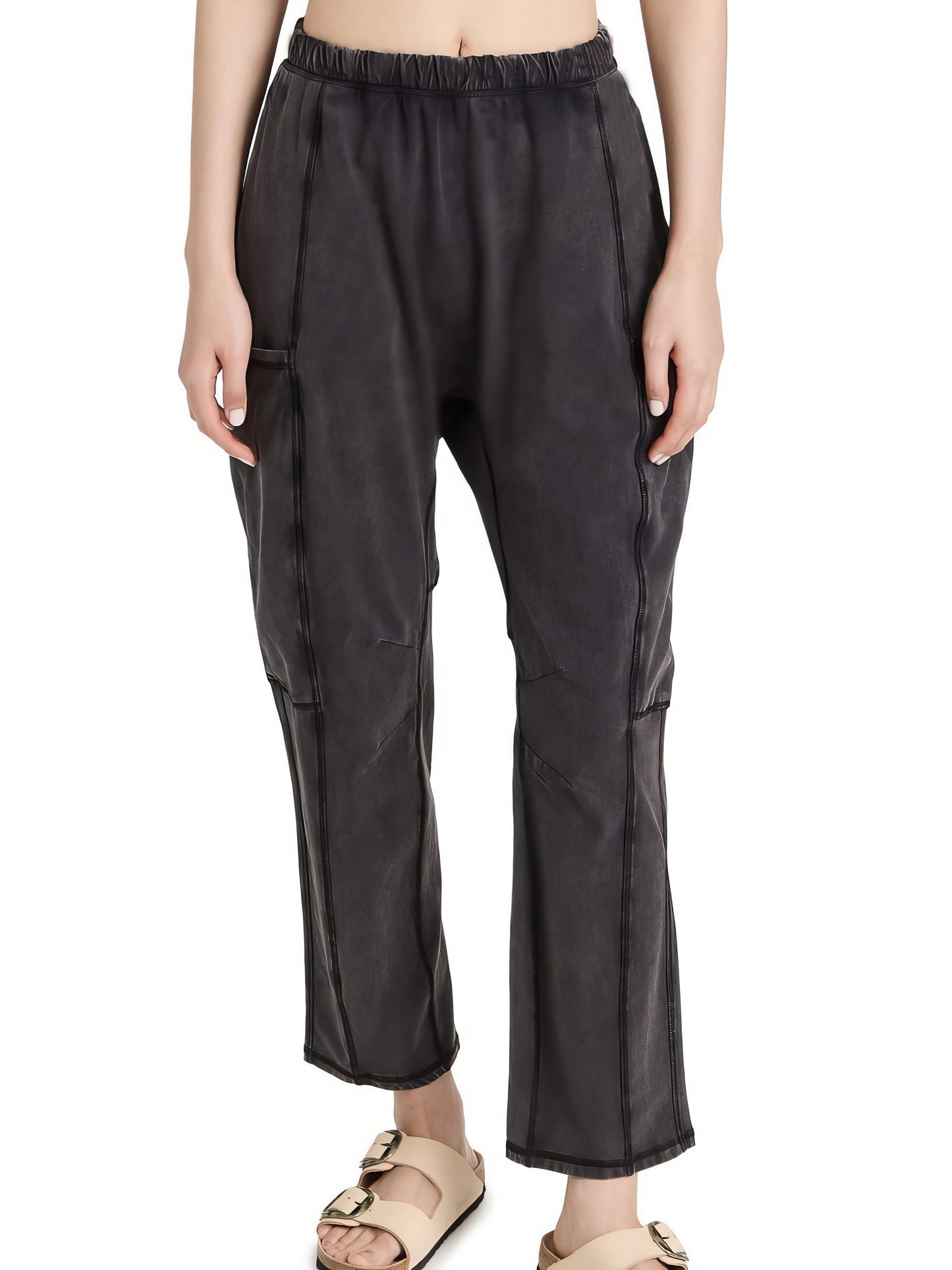 Zippered Pockets Loose-Fit Casual Trousers