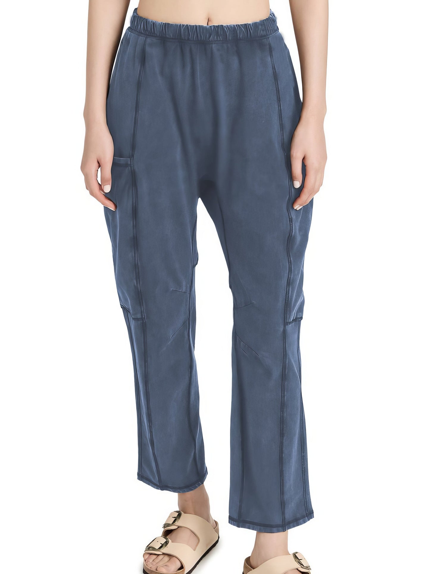 Zippered Pockets Loose-Fit Casual Trousers