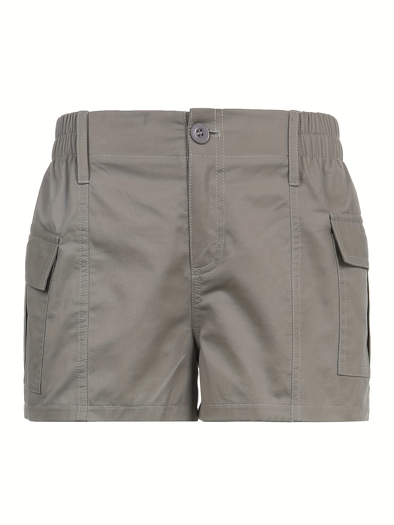 Y2K Kpop Style Solid Color Cargo Short Denim Pants