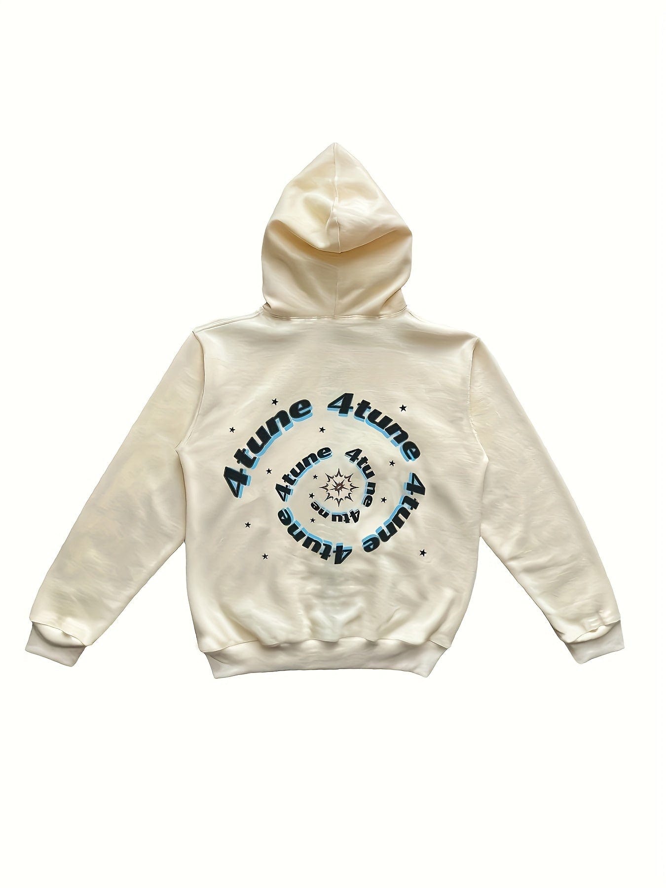 Y2K Letter Star Print Trendy Long Sleeve Zip-Up Hoodie