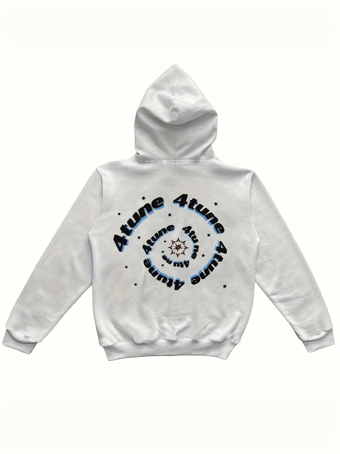 Y2K Letter Star Print Trendy Long Sleeve Zip-Up Hoodie